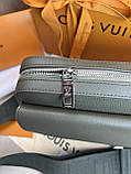 Сумка Louis Vuitton Fastline Gray чоловічий месенджер через плече сіра якість преміум, фото 4