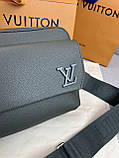 Сумка Louis Vuitton Fastline Gray чоловічий месенджер через плече сіра якість преміум, фото 9