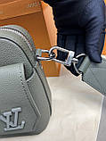 Сумка Louis Vuitton Fastline Gray чоловічий месенджер через плече сіра якість преміум, фото 7