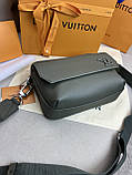Сумка Louis Vuitton Fastline Gray чоловічий месенджер через плече сіра якість преміум, фото 3