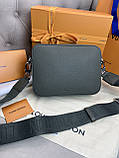 Сумка Louis Vuitton Fastline Gray чоловічий месенджер через плече сіра якість преміум, фото 11