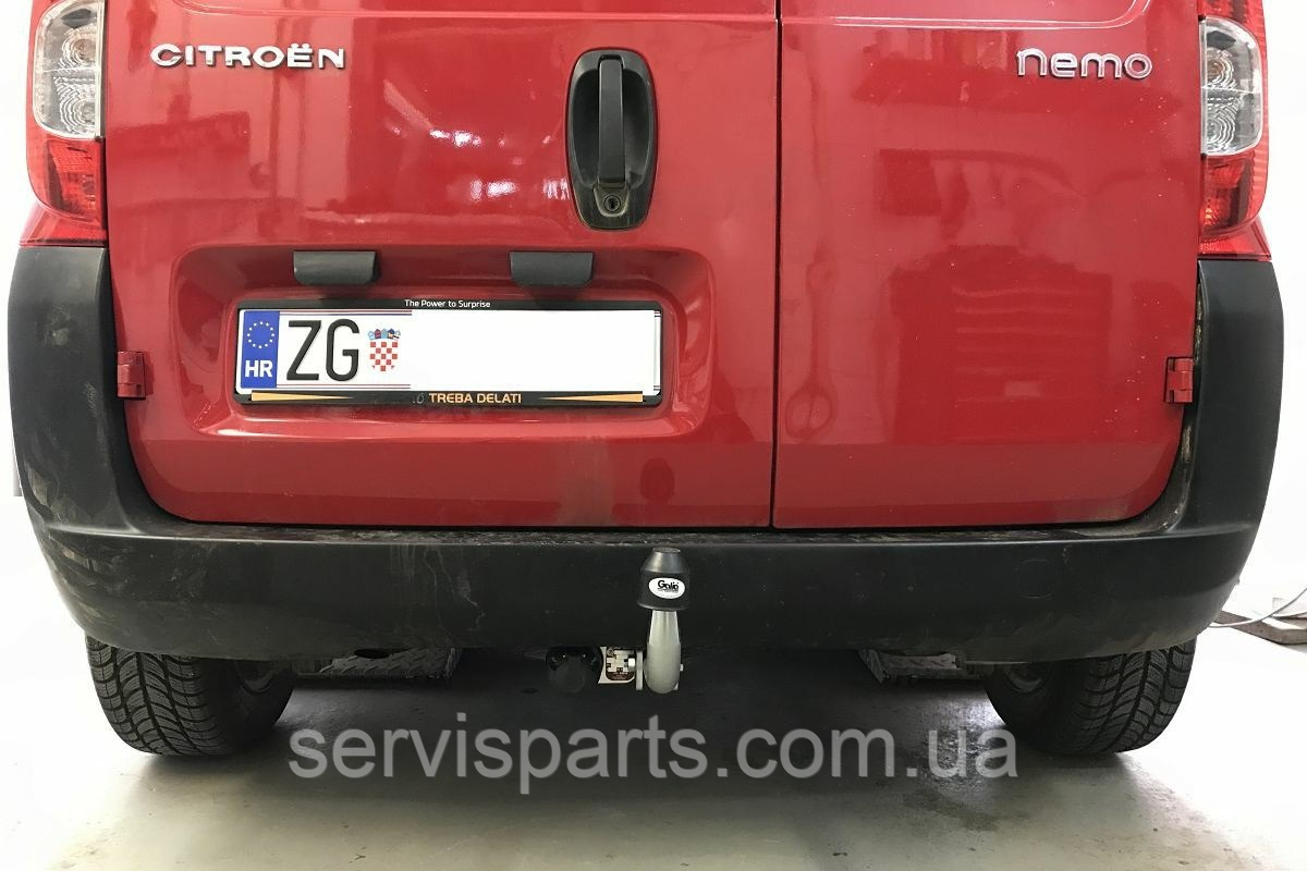 Фаркоп Peugeot Bipper 2008- (Пежо Біпер) без підрізу бампера