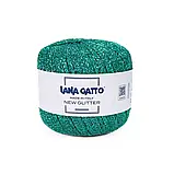 Пряжа New Glitter/Нью Гліттер, бірюзовий 30777, Lana Gatto, фото 4