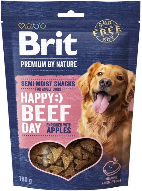 Ласощі для собак Brit Premium Semi-moist Snacks Beef with Apples напіввологі з яловичиною та яблуками 180 г