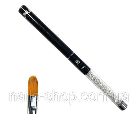 Пензлик No8 овал із фіанітами, фото 1