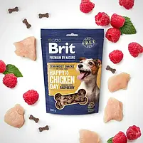 Ласощі для собак Brit Premium Semi-moist Snacks Chicken with Raspberry напіввологі з куркою та малиною 180 г, фото 3