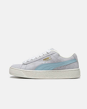 Жіночі Кросівки Puma Suede XL Grey Blue / Пума Суейд ХЛ Сірі з Блакитним, фото 1