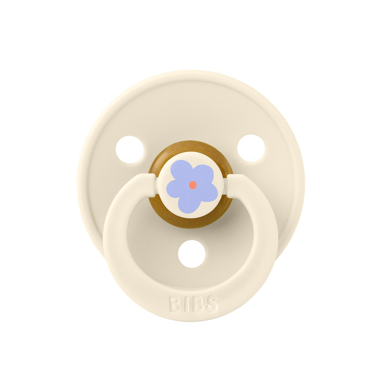 Пустушка BIBS  Studio Colour Latex Round (кругла)  від 6 міс – Jasmine – Ivory, фото 1