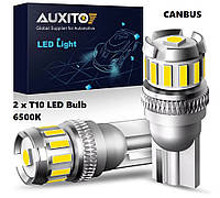 Лампи T10 W5W LED AUXITO 6500K світлодіодні 2шт, Canbus