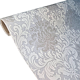 Метрові шпалери вінілові на флізеліновій основі 10,05 × 1,06 Marburg 33620, сірі з класичним дамаск-орнаментом, фото 3