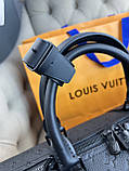 Дорожня сумка чорна Louis Vuitton Keepall Monogram Taurillon спортивна якість преміум, фото 2