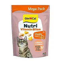 Вітамінізовані ласощі для котів GimCat NUTRI MULTI-VITAMIN BITES HUHN мультивітамін зі смаком курки, 425г 654 шт