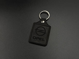 Брелок шкіряний. Opel. 43x65мм. Колір Чорний.
