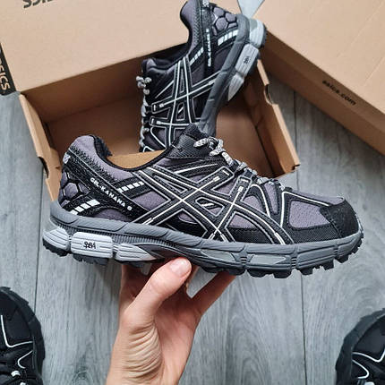 Зимові Чоловічі Кросівки Asics Gel-Kahana 8 Gore-Tex Grey Black / Асікс Гел-Кахана 8 Гор Текс Сірі з Чорним, фото 1