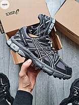 Зимові Чоловічі Кросівки Asics Gel-Kahana 8 Gore-Tex Grey Black / Асікс Гел-Кахана 8 Гор Текс Сірі з Чорним, фото 3