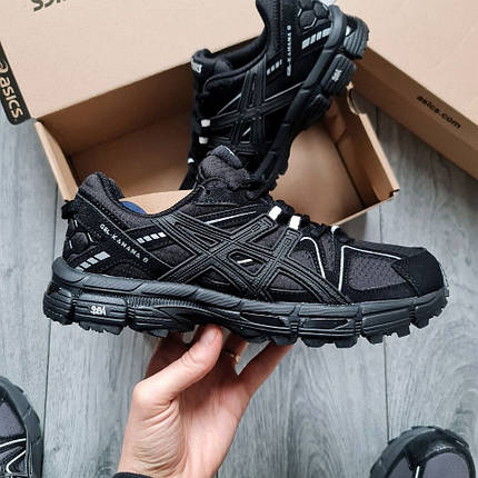 Зимові Чоловічі Кросівки Asics Gel-Kahana 8 Gore-Tex Total Black / Асікс Гел-Кахана 8 Гор Текс Тотал Чорні, фото 1