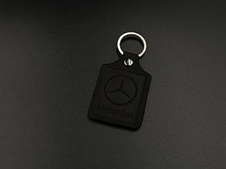 Брелок шкіряний. Mercedes. 43x65мм. Колір Чорний.