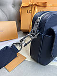 Сумка чоловіча через плече Louis Vuitton Fastline Blue месенджер якість преміум, фото 3