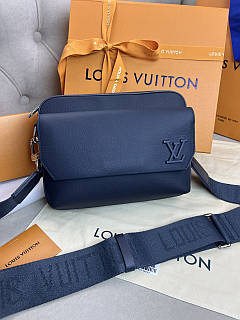 Чоловіча сумка синя Louis Vuitton Fastline Blue месенджер якість преміум