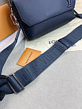 Сумка чоловіча через плече Louis Vuitton Fastline Blue месенджер якість преміум, фото 8