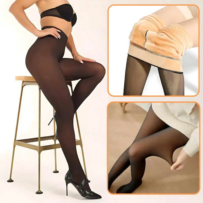 Колготки ВТОРА КОЖА з хутром зимові Thermal pants AND TF-0221, фото 1