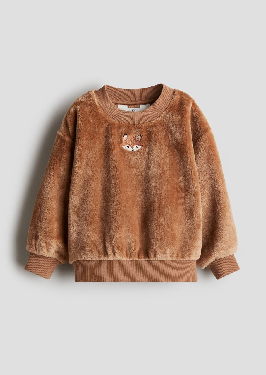 Світшот коричневий Лисиця H&M 92 ,  110/116, 122/128см, фото 1