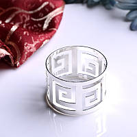 Кільце для серветок Грецький візерунок 6885 сріблясте corvette