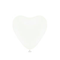 Латексні повітряні кулі Kalisan 12" (25 см) Серце Біле | Standard White, пастель