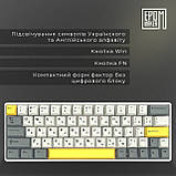 Клавіатура бездротова Epomaker EP64 60% Mulan Switch Hot-Swap (2.4G/BT/USB) RGB UA White (EP64-W-M) Білий DS, фото 8