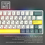 Клавіатура бездротова Epomaker EP64 60% Mulan Switch Hot-Swap (2.4G/BT/USB) RGB UA White (EP64-W-M) Білий DS, фото 9