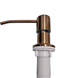 Дозатор для рідкого мила та мийних засобів з ємністю бронзового кольору