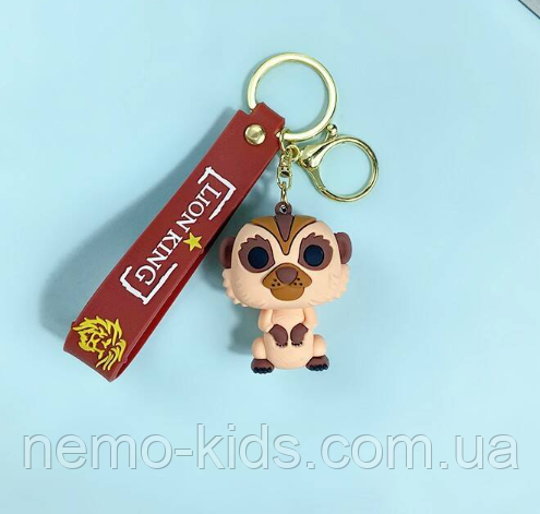 Оригінальний силіконовий брелок Король Лев Тімон, Брелок для ключів силіконовий, Брелоки фігурні, фото 1