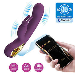 Вібратор PRETTY LOVE Liam purple, 12 vibration functions Mobile APP Long-distance Control