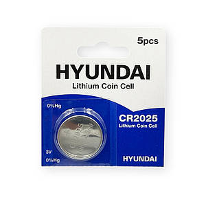 Батарейка CR2025 Hyundai Lithium (3v) 1шт.
