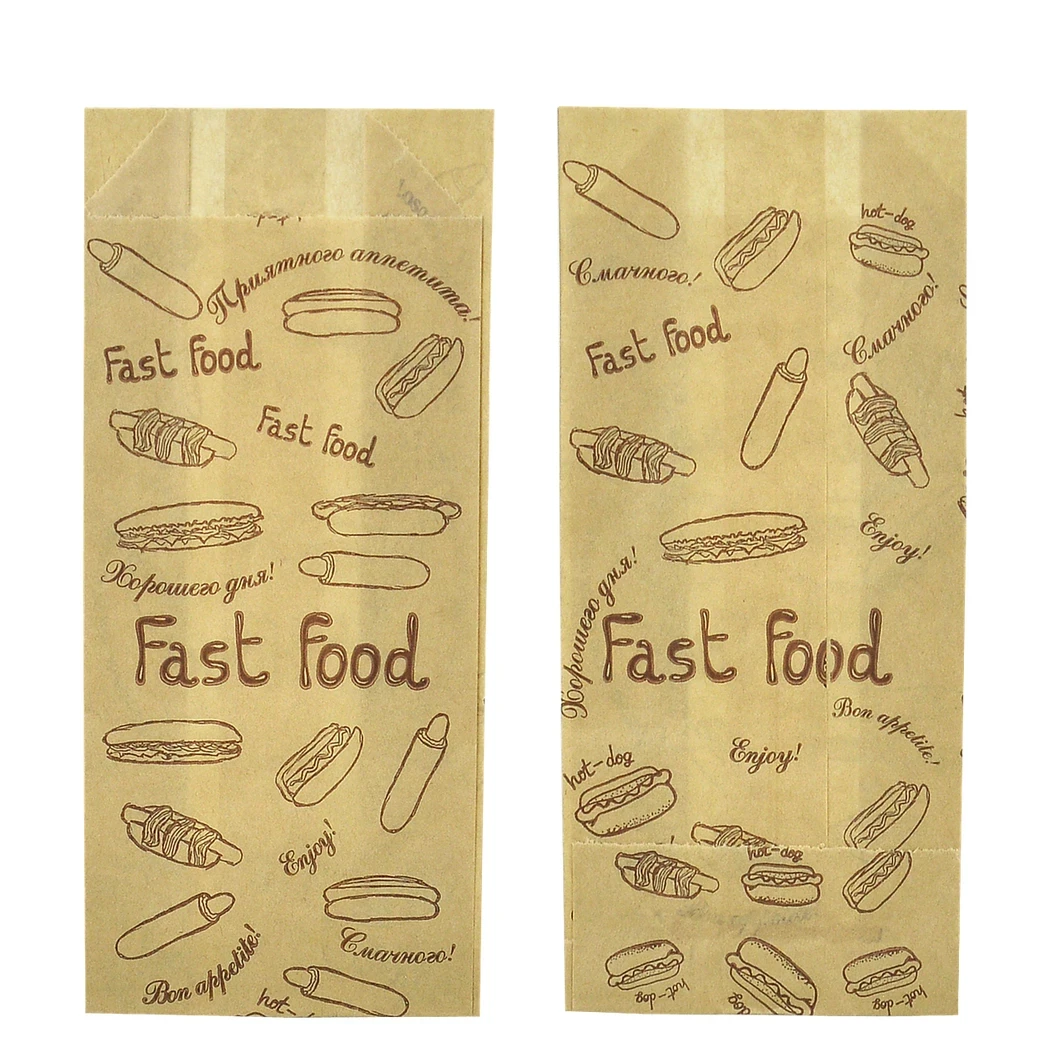 Упаковка для французького хот-дога серія "Fast - Food"  160х70х40 ( уп.1000 шт)