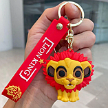 Брелок для рюкзака з персонажем Симба Король Лев, Брелок для ключів силіконовий, Брелоки на сумку, фото 4