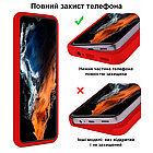 Чохол Silicone case для Samsung J4 Plus (23) Rose red бордовий, фото 4