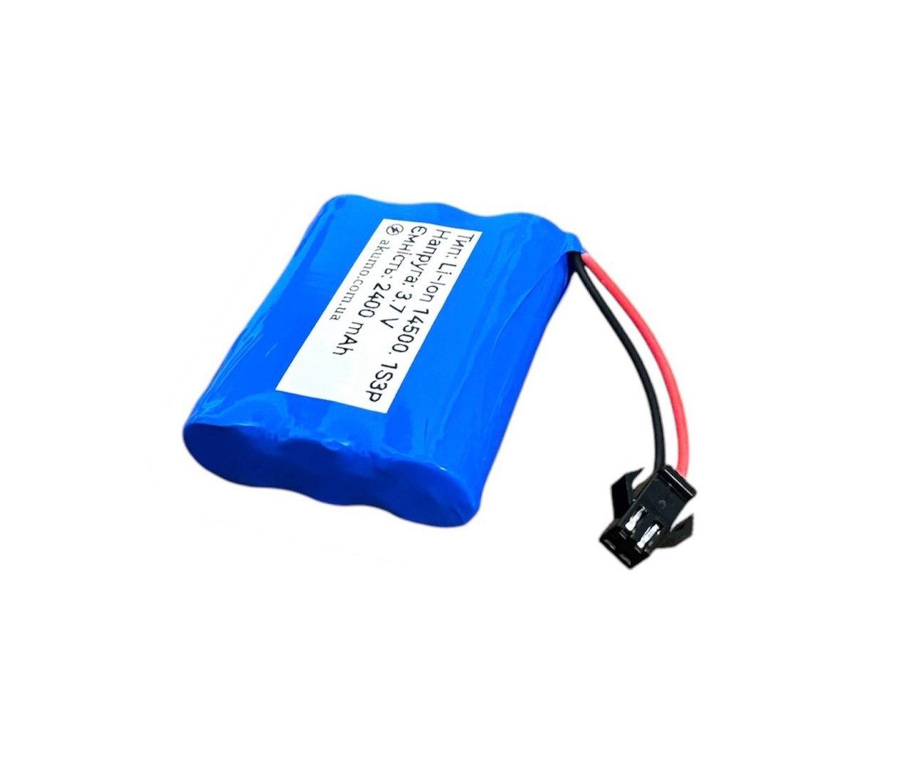 Акумулятор 14500 3.7V 2400 mAh Li ion із захистом