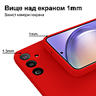 Чохол Silicone case для Samsung J4 Plus (23) Rose red бордовий, фото 6