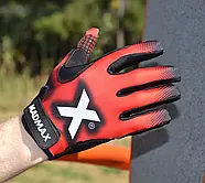 Рукавички для фітнесу MadMax MXG-101 X Gloves Black/Grey/Red S, фото 6