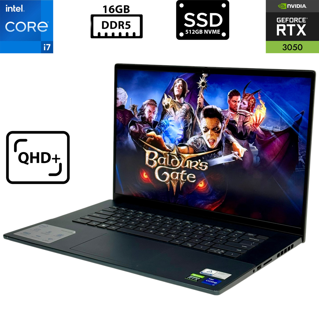 Ноутбук Dell Inspiron 16 Plus 7620/16” IPS QHD+ 3072x1920/Core i7-12700H 2.30GHz/16GB DDR5/SSD 512GB/GeForce RTX 3050 4GB Б/В