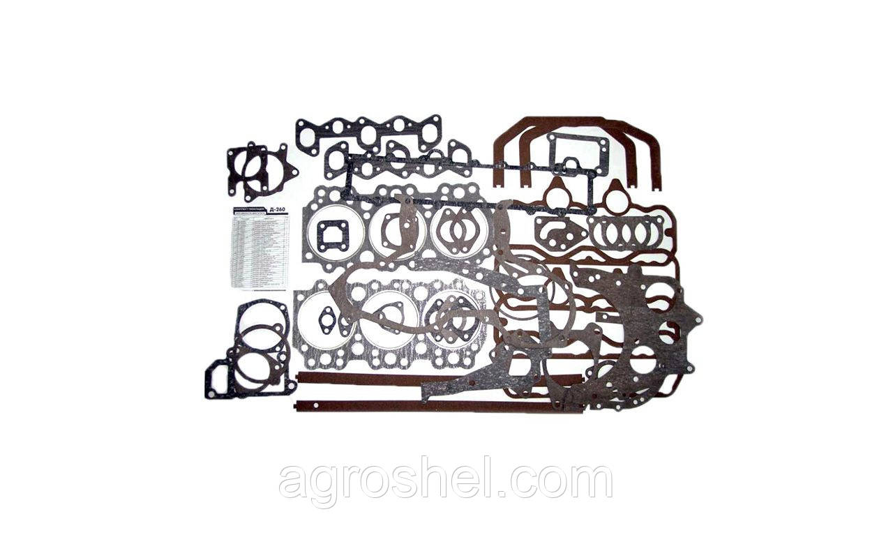 КОМПЛЕКТ ПРОКЛАДОК ДВИГУНА Д-260 БЕЗ РТІ НА МТЗ, фото 1