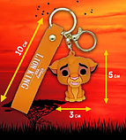 Брелок на рюкзак сумку ключі Симба Король Лев, Силіконовий брелок на подарунок із силікону для автоключів, фото 3