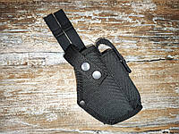 Кобура ПМ на Моллі поясна з чохлом під магазин з фіксацією на системі Molle колір чорний ms