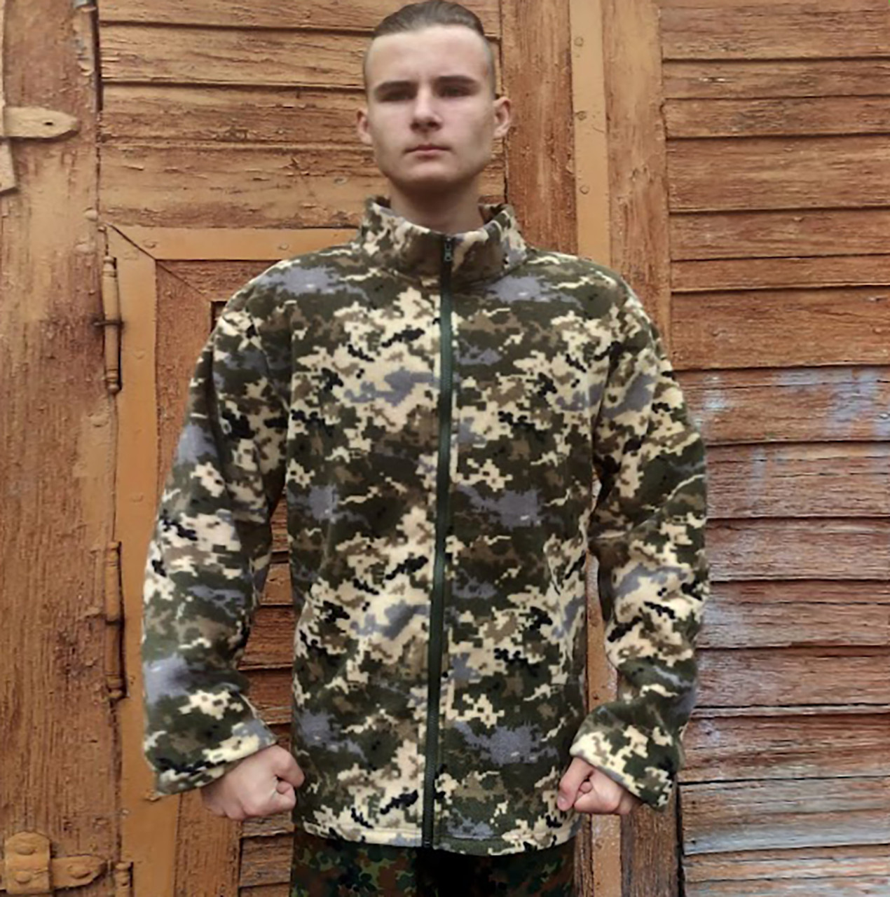 Фліска, флісовий худік піксель ЗСУ без капюшона, всі розміри на замовлення