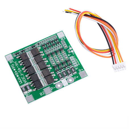 Плата захисту для 4 акумуляторів LI-ION з балансиром, 30 А, фото 1