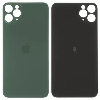 Задня панель корпусу для iPhone 11 Pro Max, зелена, не потрібно знімати скло камери, big hole, matte midnight
