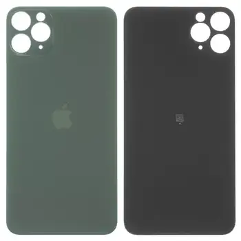 Задня панель корпусу iPhone 11 Pro, зелена, не потрібно знімати скло камери, big hole, matte midnight green