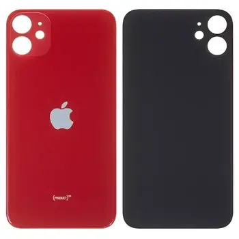 Задня панель корпусу для iPhone 11, червона, не потрібно знімати скло камери, big hole