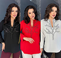 Жіноча стильна блуза великого розміру новинка 2025